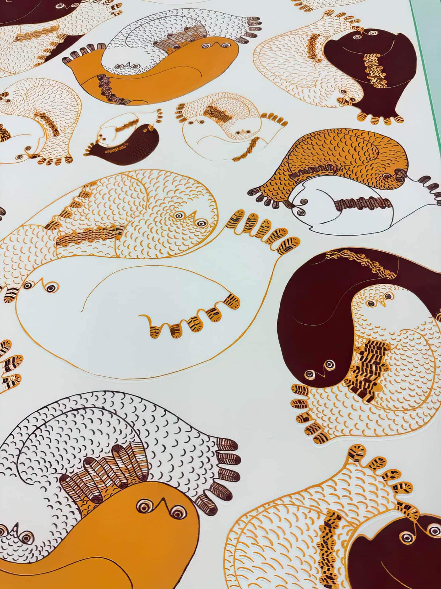 Ningiukulu Teevee, Birds, 2023, installed at Canada Goose, Grafton Street, Dublin